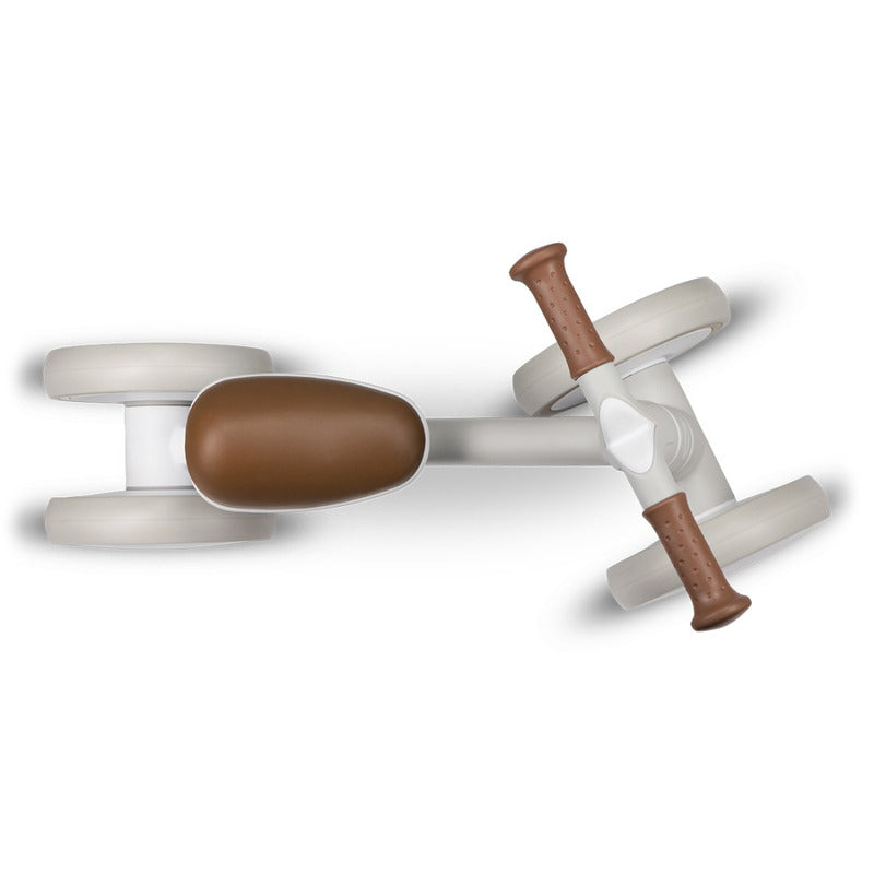 Bicicleta fara pedale, Lionelo, Villy, Cu 4 roti, Din spuma EVA si TPR, Stabila, Manere moi, antiderapante, 12- 36 luni, Sustine pana la 30 kg, Certificata EN 71-1:2014, EN 71-2:2011, EN 71-3:2019, Bej