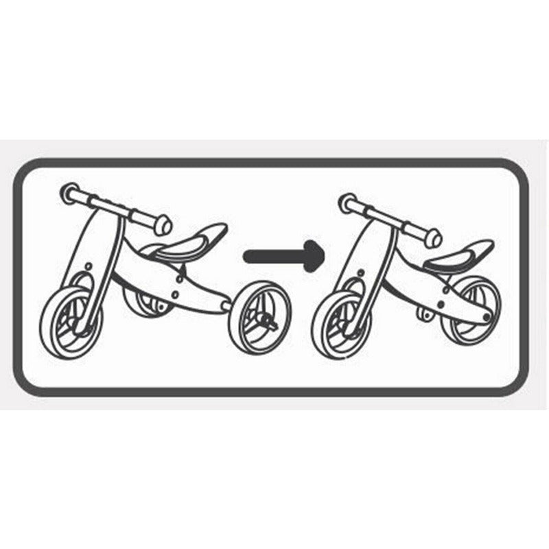 Bicicleta/tricicleta fara pedale, Free2Move, Din lemn, 2 in 1, Functie de bicicleta echilibru, Sa reglabila, Manere antiderapante, Roti ajustabile, 18 luni - 3 ani, Conform cu standardele europene EN71-1;2018, EN71-2:2020, EN71-3:2021, Brown Black