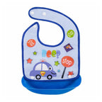 Baveta impermeabila Bocioland cu buzunar detasabil, model Car
