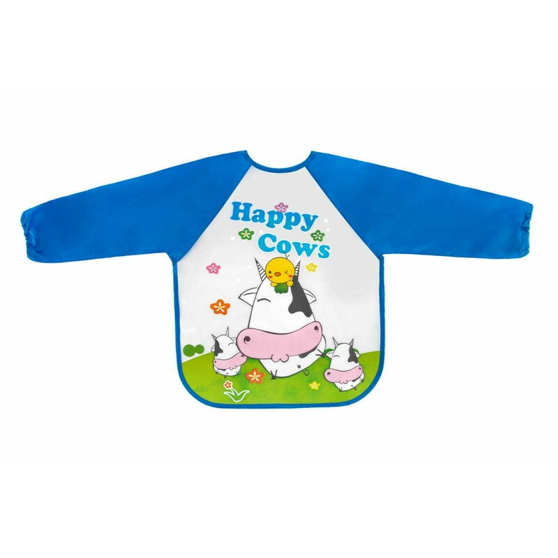 Baveta impermeabila Bocioland Happy Cows - detaliu material PEVA