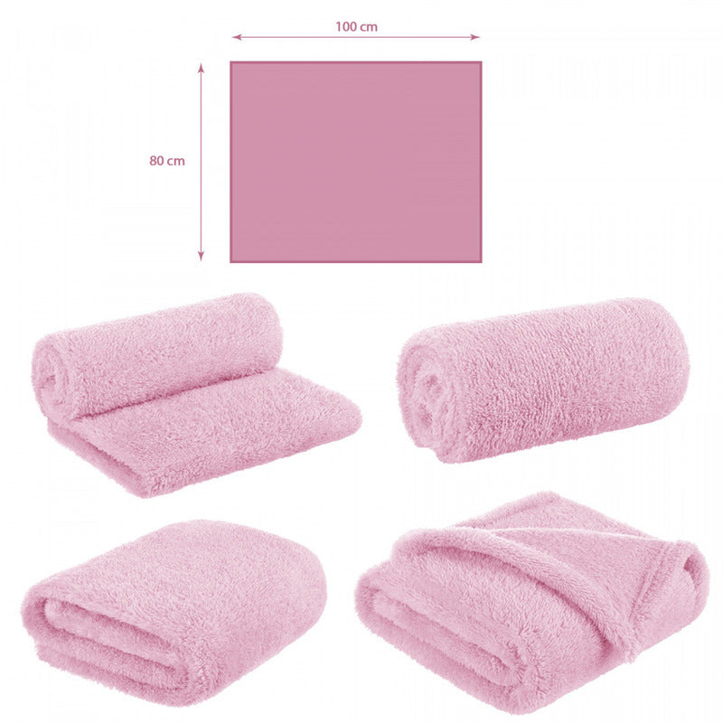 Păturică pufoasă Bocioland din fleece, Pink, 80 × 100 cm, imaginea 18