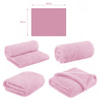 Păturică pufoasă Bocioland din fleece, Pink, 80 × 100 cm, imaginea 18