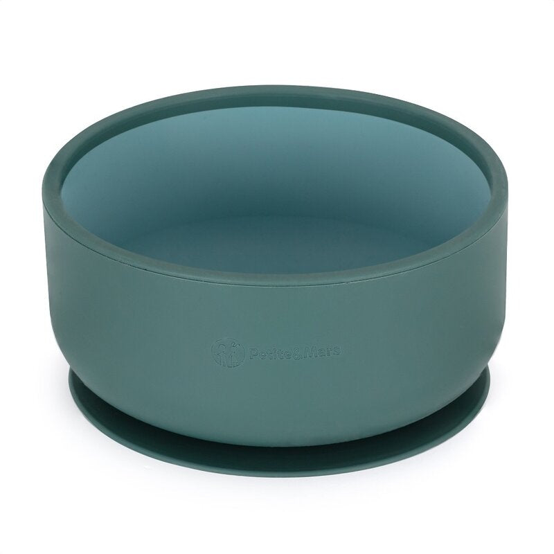Bol, Petite&Mars, Take&Match, Cu ventuza, Silicon, Fara BPA, 450 ml, 6 luni+, Verde