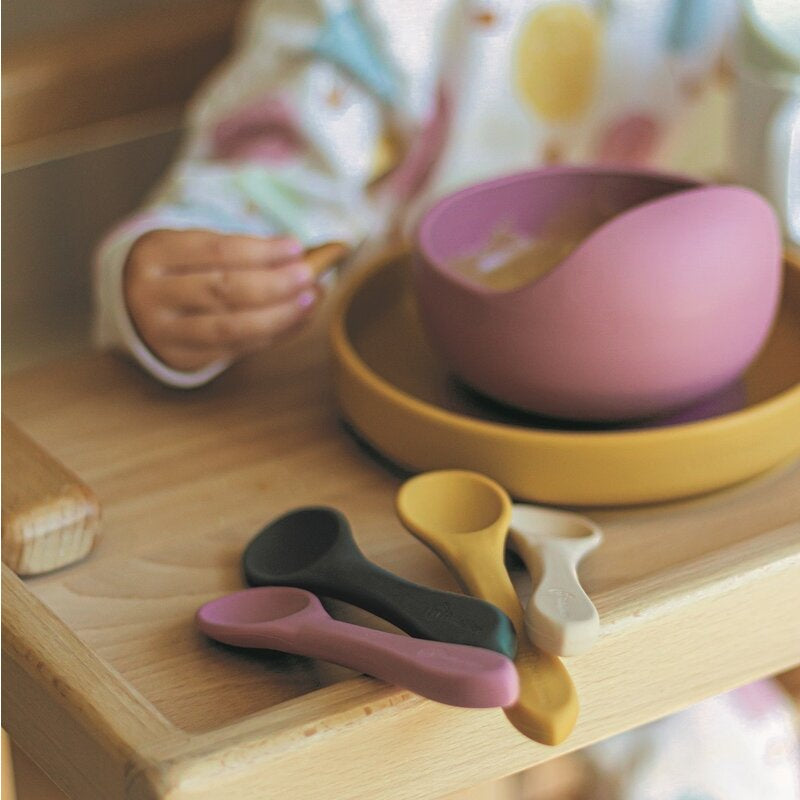 Bol, Petite&Mars, Take&Match, Din silicon, Cu ventuza, Fara BPA, 6 luni+, 350 ml, Roz