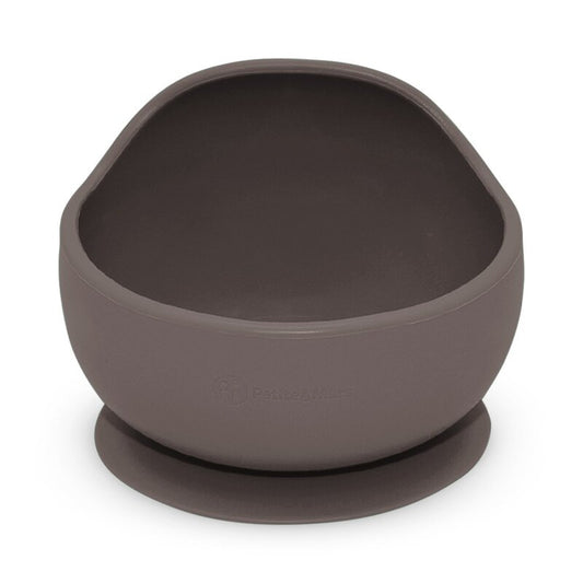 Bol, Petite&Mars, Take&Match, Din silicon, Cu ventuza, Fara BPA, Adecvat pentru masina de spalat vase si microunde, Nu absoarbe mirosuri, 6 luni+, 360 ml, Bitter Cocoa, Maro