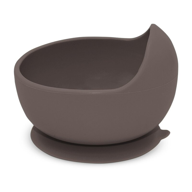 Bol, Petite&Mars, Take&Match, Din silicon, Cu ventuza, Fara BPA, Adecvat pentru masina de spalat vase si microunde, Nu absoarbe mirosuri, 6 luni+, 360 ml, Bitter Cocoa, Maro
