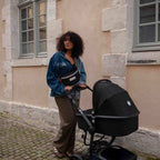 Borsetă Bebeluși Baby On Board Armelle Banana Black - Hands-Free & Urban