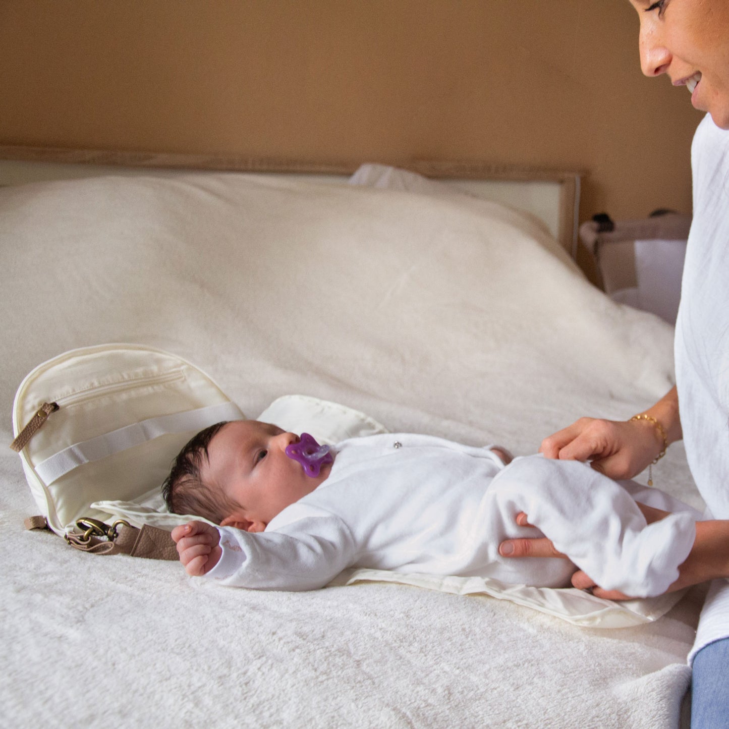 Borsetă Bebeluși Baby On Board Armelle Banana Cotton - Compactă & Versatilă