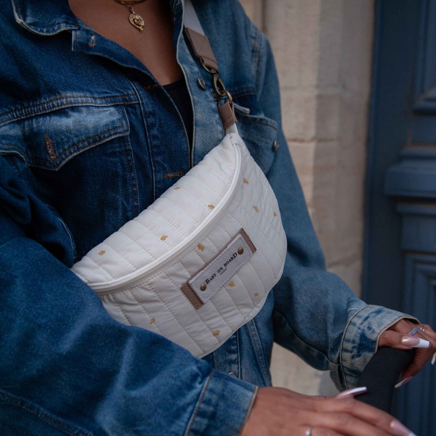 Borsetă Bebeluși Baby On Board Armelle Banana Cotton - Compactă & Versatilă