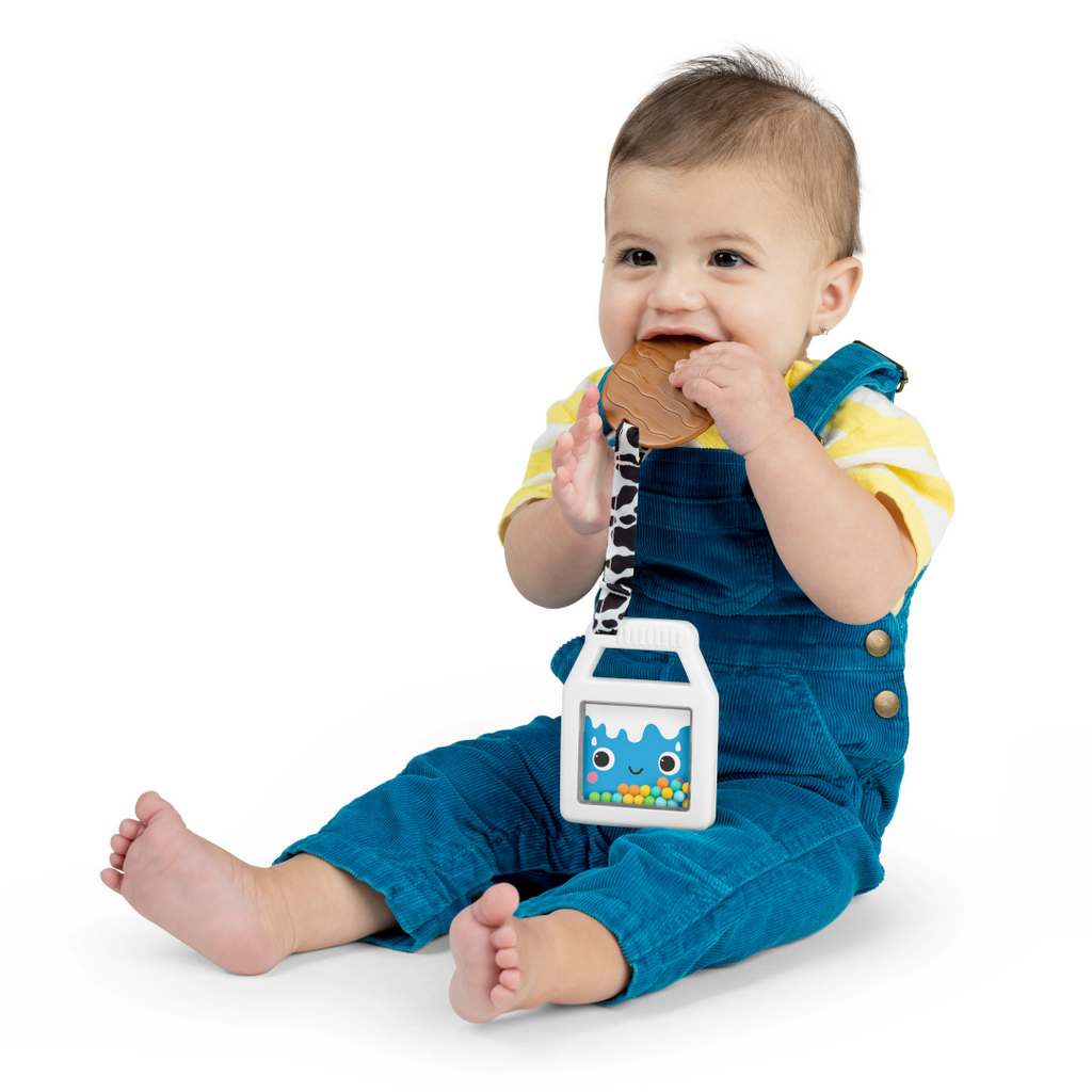 Bright Starts Jucarie de dentitie 2 in 1 cu zornaitoare Cookie and Teethe