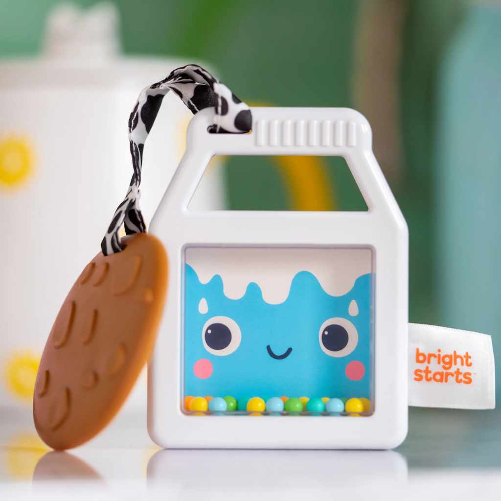 Bright Starts Jucarie de dentitie 2 in 1 cu zornaitoare Cookie and Teethe