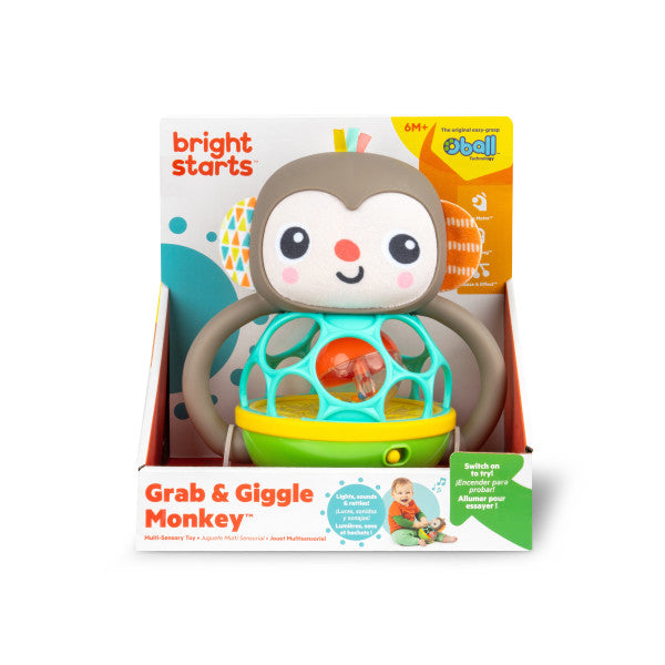 Bright Starts - Jucarie multi-senzoriala, "Grab & Giggle Monkey"