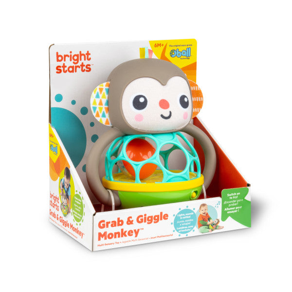 Bright Starts - Jucarie multi-senzoriala, "Grab & Giggle Monkey"