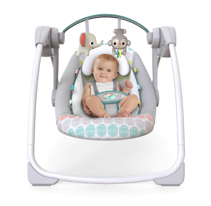 Bright Starts Leagan portabil Whimsical Wild cu 10 melodii
