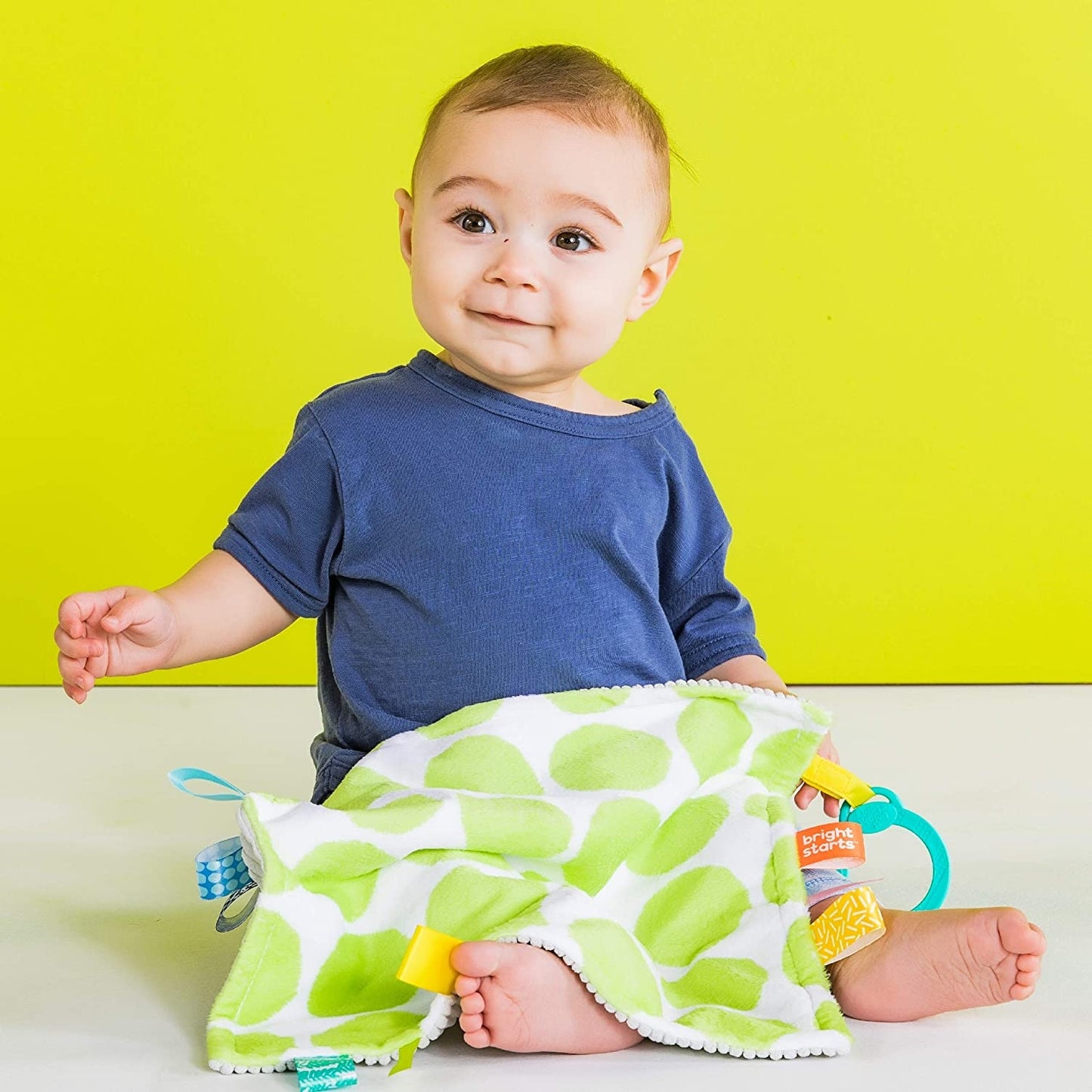 Bright Starts - Paturica vesela Little Taggies cu buline verzi