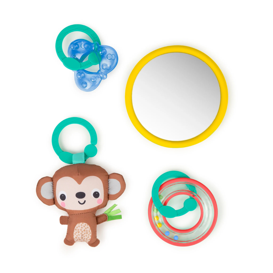 Bright Starts - Salteluta de joaca cu bara de jucarii Palm Party