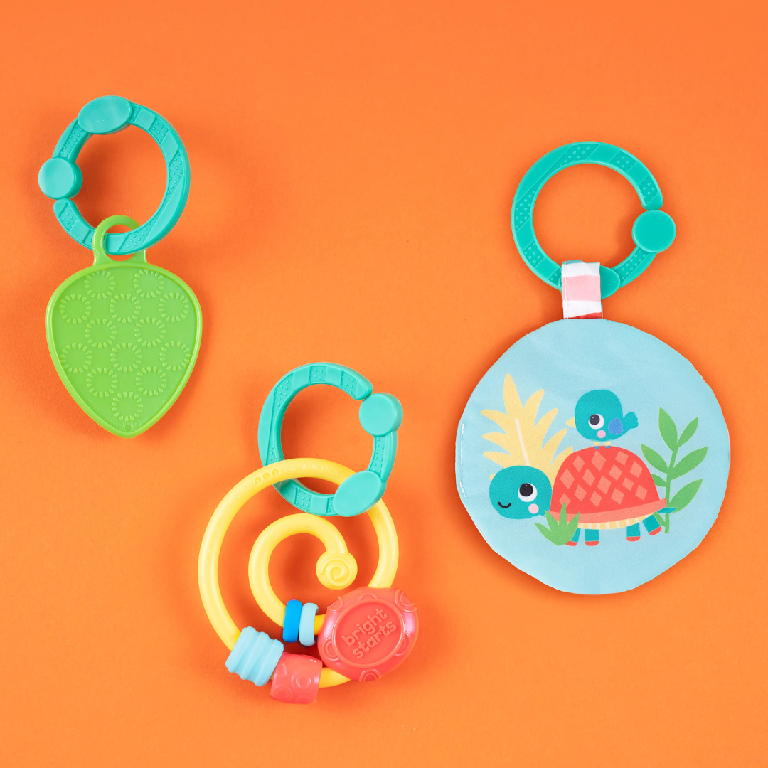 Bright Starts - Salteluta de joaca cu bara de jucarii Tiki Toy Bar