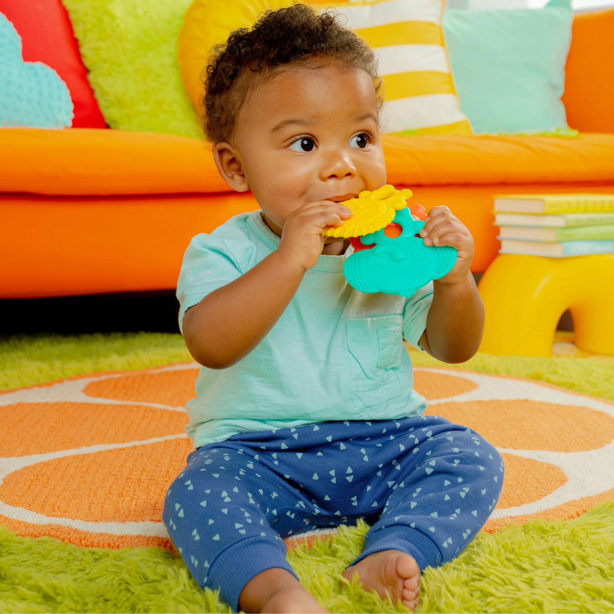 Bright Starts Set 3 jucarii de dentitie texturate Gummy Buddies