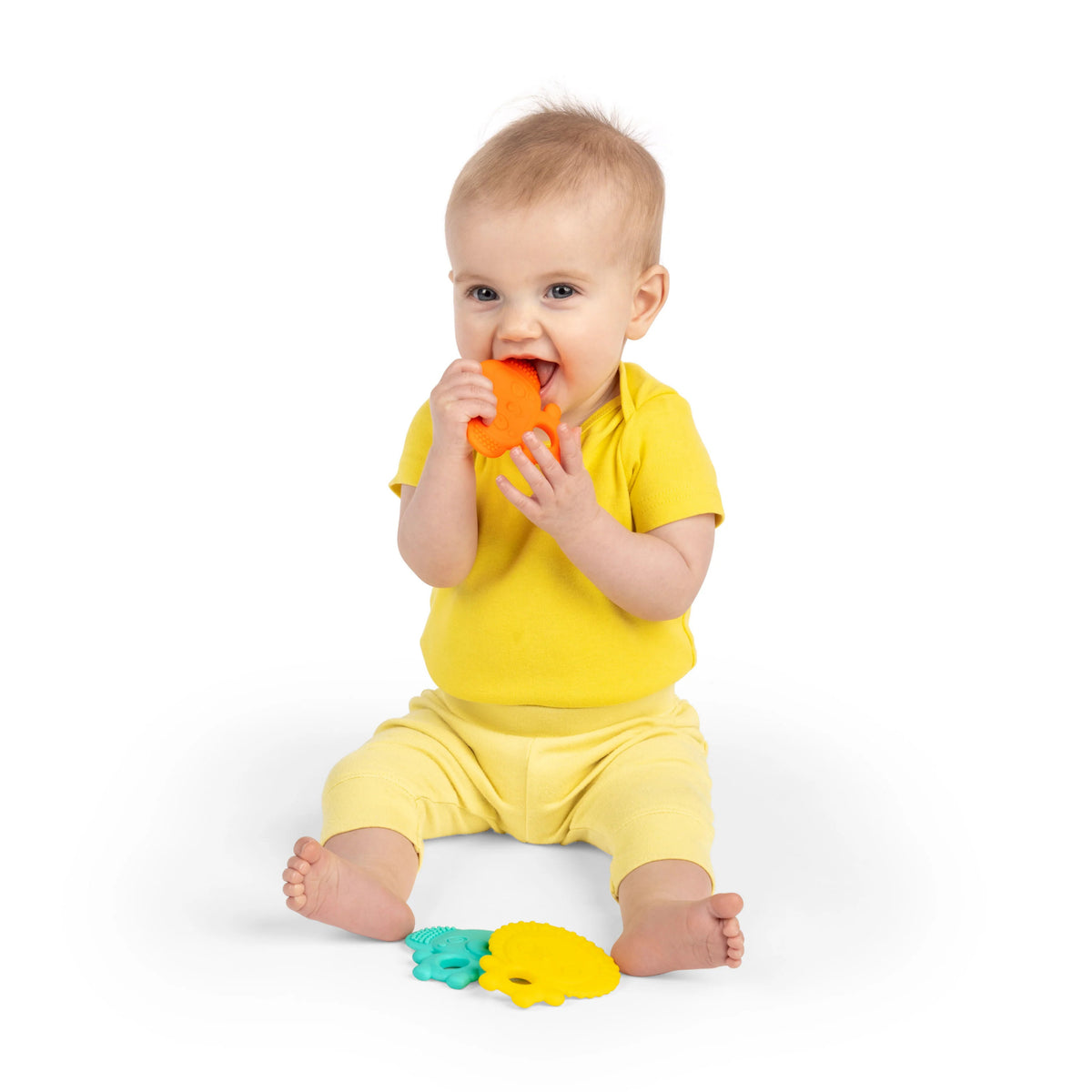 Bright Starts Set 3 jucarii de dentitie texturate Gummy Buddies