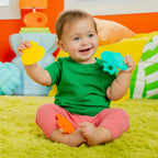 Bright Starts Set 3 jucarii de dentitie texturate Gummy Buddies
