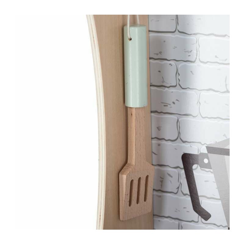 Bucatarie copii lemn, Free2Play, Mini Chef, Cu efecte de sunet si lumina, Cu accesorii, 70 x 30 x 104 cm, Conform cu standardele europene EN71-1;2018, EN71-2:2020, EN71-3:2021