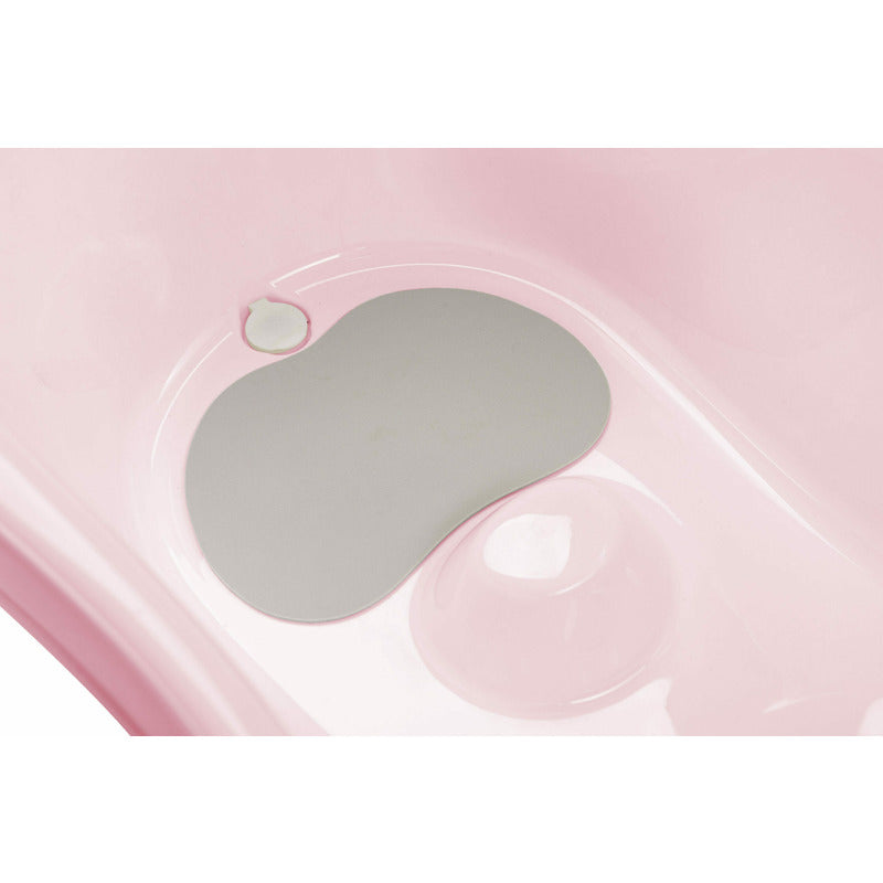 Cadita, FreeON, Cu doua parti antiderapante, Cu dop, Conform cu standardul european de securitate EN 17072:2018, 81x41x24 cm, Pink
