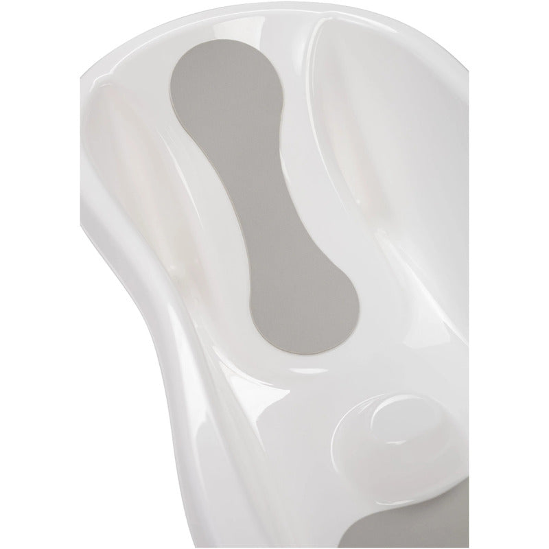 Cadita, FreeON, Cu doua parti antiderapante, Cu dop, Conform cu standardul european de securitate EN 17072:2018, 81x41x24 cm, White