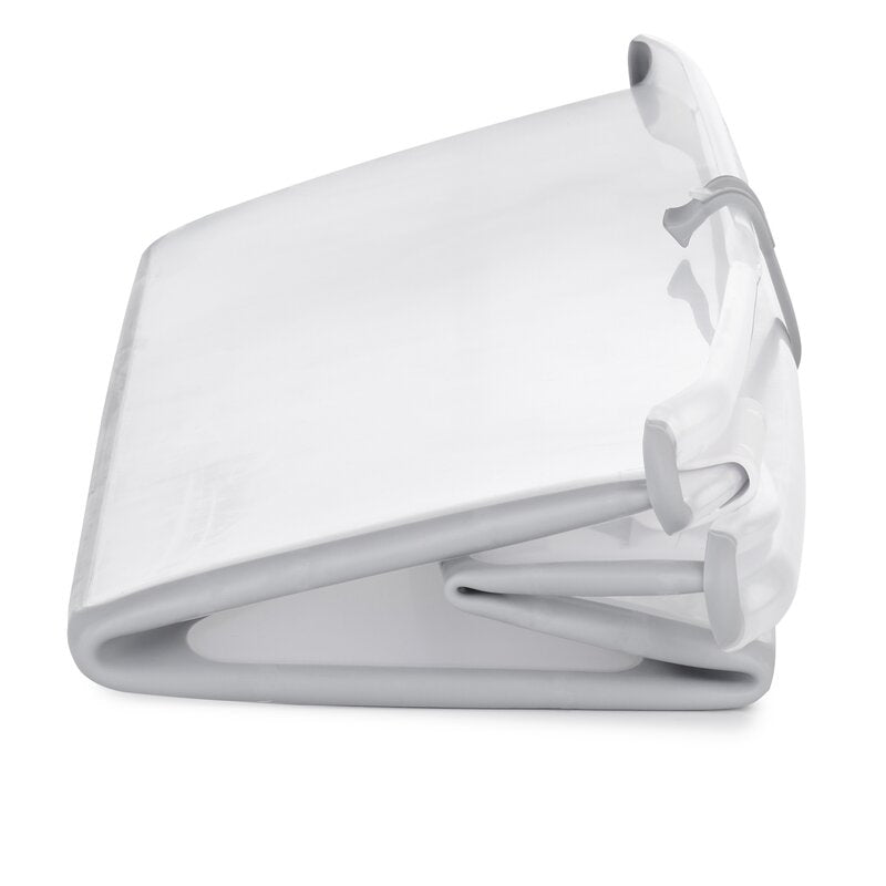 Cadita de baie cu pliere ultra-compacta, Jane, Oasis, Cu doua manere, 68 x 42 x 26 cm, Conform cu standardul european de siguranta EN 17072:2018, Blue