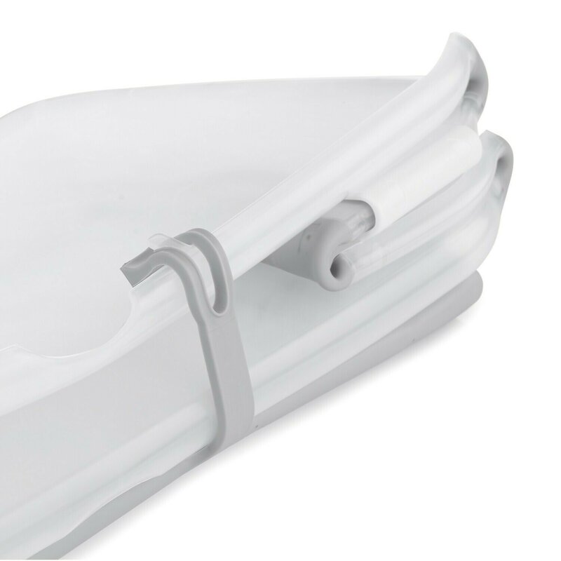 Cadita de baie cu pliere ultra-compacta, Jane, Oasis, Cu doua manere, 68 x 42 x 26 cm, Conform cu standardul european de siguranta EN 17072:2018, Botanic