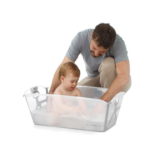 Cadita de baie cu pliere ultra-compacta, Jane, Oasis, Cu doua manere, 68 x 42 x 26 cm, Conform cu standardul european de siguranta EN 17072:2018, Pale