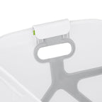 Cadita de baie cu pliere ultra-compacta, Jane, Oasis, Cu doua manere, 68 x 42 x 26 cm, Conform cu standardul european de siguranta EN 17072:2018, Tropical