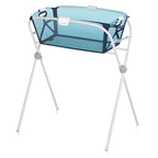 Cadita de baie cu pliere ultra-compacta, Jane, Oasis, Cu doua manere, 68 x 42 x 26 cm, Conform cu standardul european de siguranta EN 17072:2018, Tropical