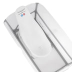 Cadita de baie cu pliere ultra-compacta, Jane, Oasis, Cu doua manere, 68 x 42 x 26 cm, Conform cu standardul european de siguranta EN 17072:2018, Tropical