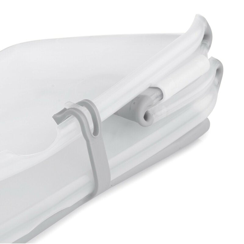 Cadita de baie cu pliere ultra-compacta, Jane, Oasis, Cu doua manere, 68 x 42 x 26 cm, Conform cu standardul european de siguranta EN 17072:2018, White