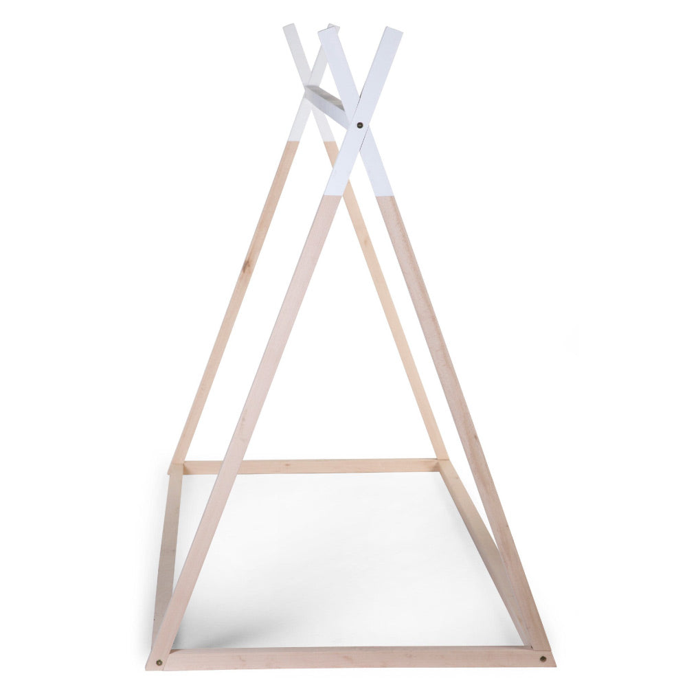 Cadru pat Tipi Childhome 90x200 cm Lemn Natural Alb