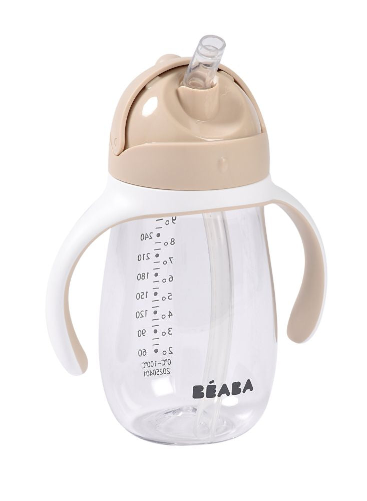 Cana cu Pai Beaba din Tritan 300 ml Clay Etansa Anti-Scurgere
