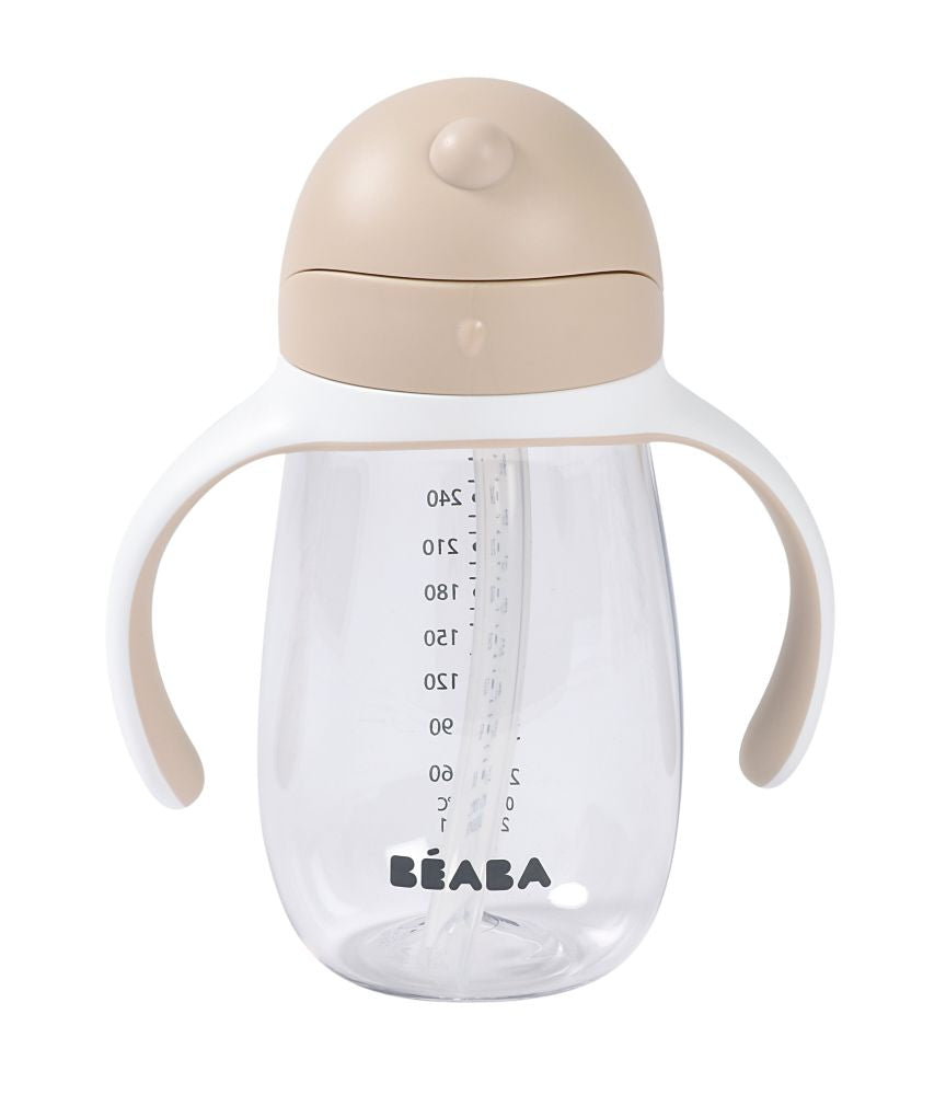 Cana cu Pai Beaba din Tritan 300 ml Clay Etansa Anti-Scurgere