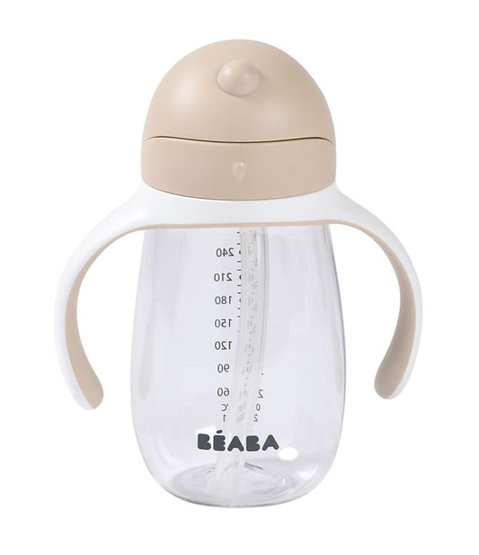 Cana cu Pai Beaba din Tritan 300 ml Clay Etansa Anti-Scurgere