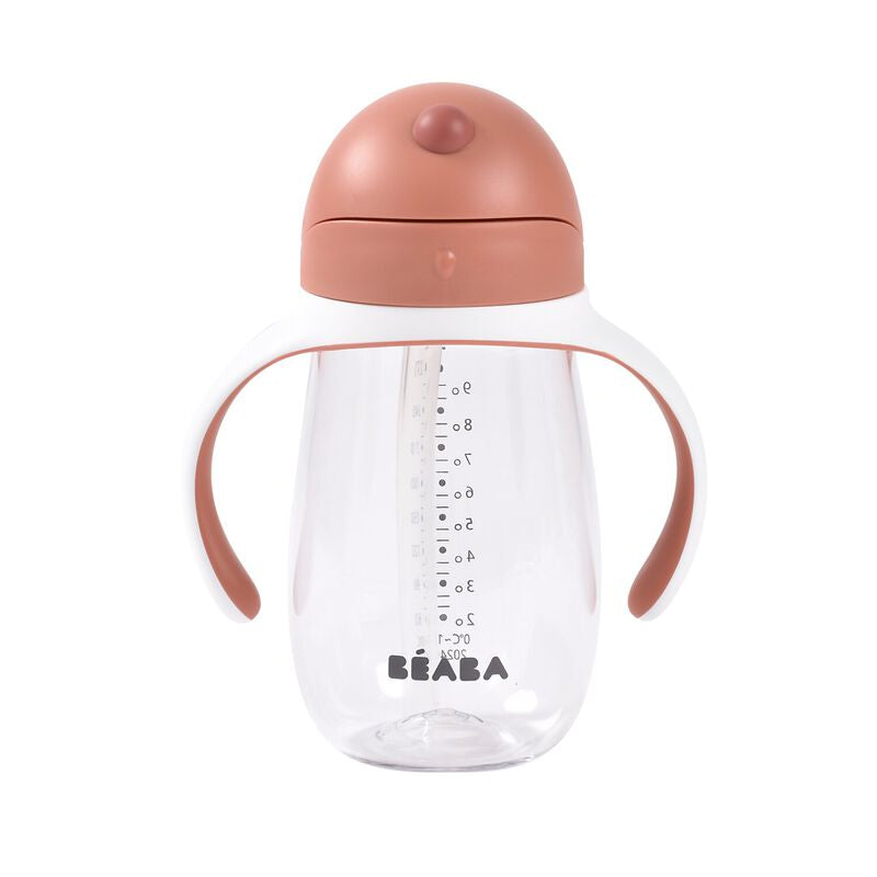 Cana cu pai din Tritan Beaba 300 ml Terracotta
