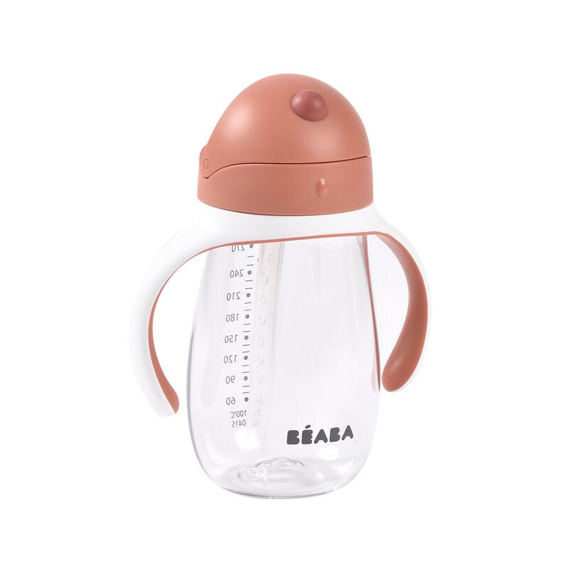 Cana cu pai din Tritan Beaba 300 ml Terracotta