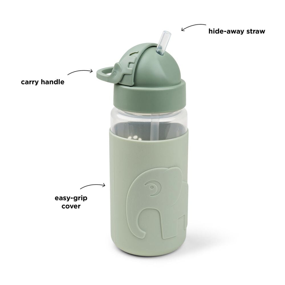 Cana cu pai Done by Deer Easy-grip Elphee Green 350 ml