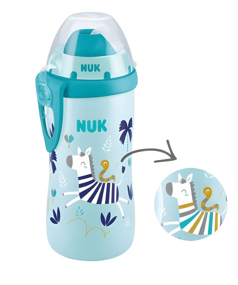 Cană cu Pai NUK Flexi Color Change 300ml Albastru 12+ Luni