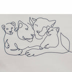 Canapea extensibila New Baby Lion Family, 42x78x35 cm – imprimeul cu familia de lei
