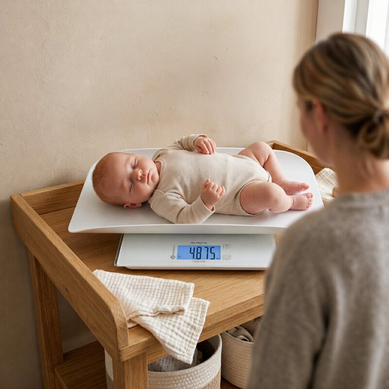 Cantar Electronic 2 in 1 Petite&Mars Multifunctional Bebelusi si Adulti 180 kg Alb