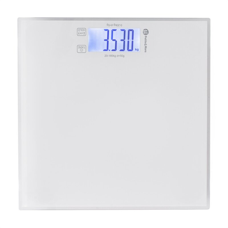 Cantar Electronic 2 in 1 Petite&Mars Multifunctional Bebelusi si Adulti 180 kg Alb