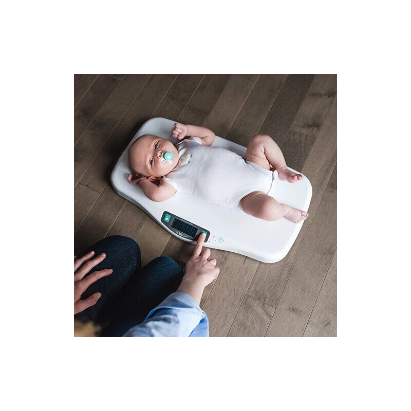Cantar pentru bebelusi, BBluv, Kilo, Digital, Foarte precis, Unitati de masura kg, lb, oz, Pana la 20 kg, Cu functie de precizie cand se misca bebe, Ecran LCD, WHite