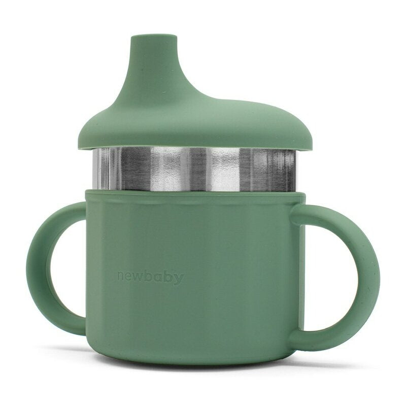 Cana 2 in 1 New Baby 220 ml, Verde – cana cu cioc de băut