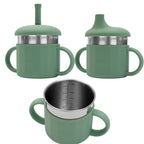 Cana 2 in 1 New Baby 220 ml, Verde – cele două moduri de utilizare și interiorul cănii