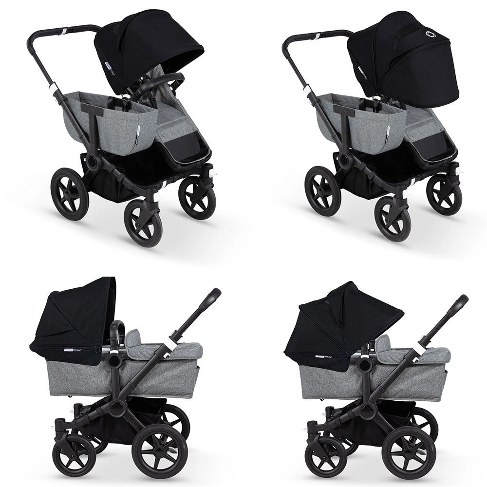 Capotină Cărucior Bugaboo Donkey 3 Black Protecție UPF 50+