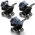 Capotina cu extensie plasa insecte Bugaboo Donkey Seaside Blue